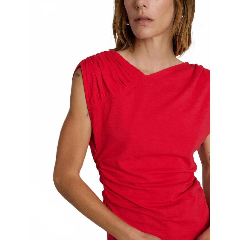 NEW NATION LTD aime asymmetrical tee in tango - Picture 4 of 5